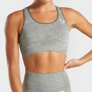 Vital seamless green sports bra